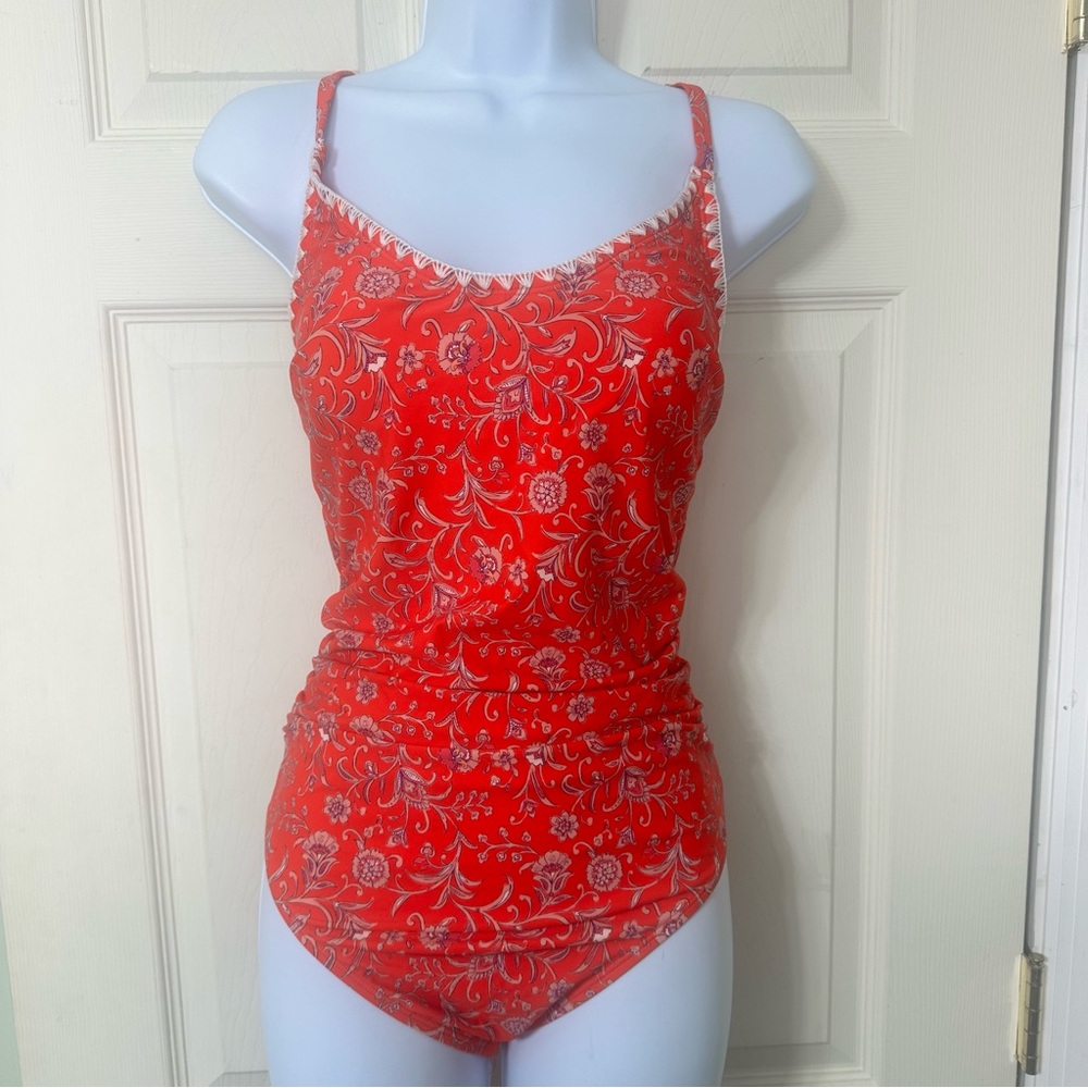 NWT‎ Cupshe Women's Paisley Cross Back One-Piece Swimsuit Size Large
